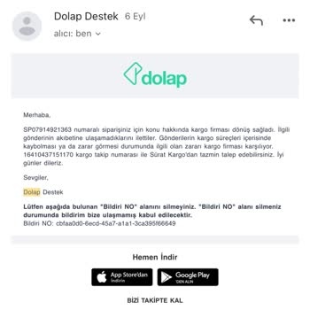 Dolap Kayıp Kargonun Sürat Kargo Tazmin Ücretini Vermiyor