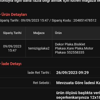 Temizişplaka2 İade Almıyor 4 Gün İçinde