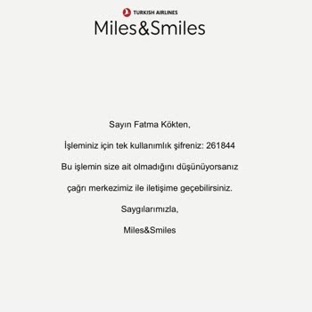 THY/ Miles And Smile İşlemleri