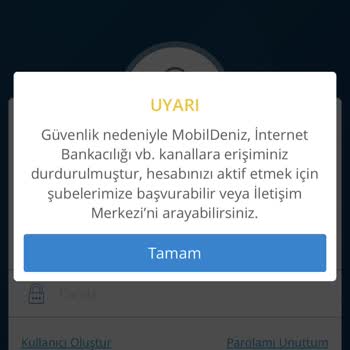 Denizbank İnternet Bankacılığı Giriş Yapamıyorum