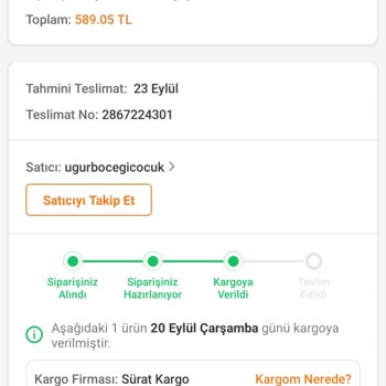 Sürat Kargo Zamanında Gelmeyen Kargo!