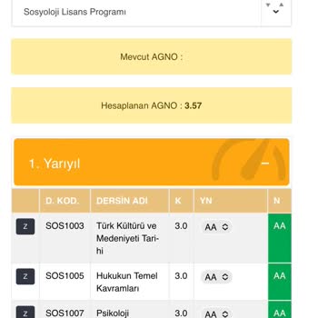 Atatürk Üniversitesi Üstten Ders Seçimi