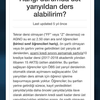 Atatürk Üniversitesi Üstten Ders Seçimi