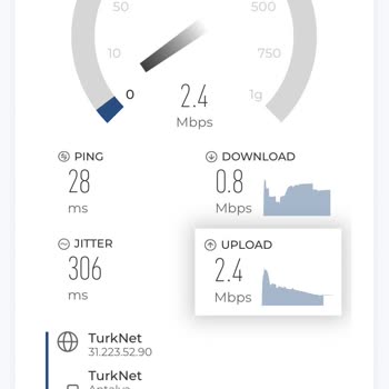 TurkNet Bağlantı 2.4 Mbps Yi Geçmiyor Ve Sorunumu Israrla Çözmüyorlar