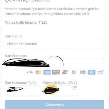 PTT Kargo Ücreti Kabul Etmiyor