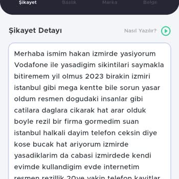 Vodafone Hizmet Sağlayıcıları Sıkıntılı Hizmetleri