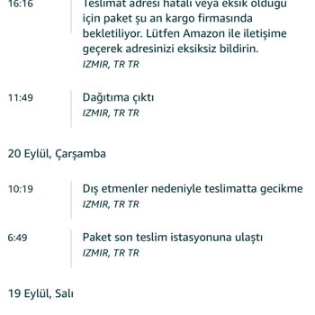 Amazon Gönderim Teslim Edilmiyor