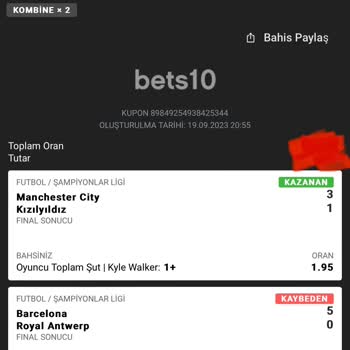 Bets10 Tutan Kuponum İptal Edildi