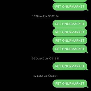 Onur Market Sürekli SMS Alıyorum
