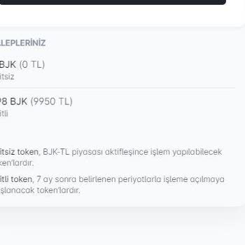 Paribu BJK Token Ön Satışında Fark Etmeden Kilitli Token Alınması