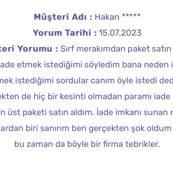 Bionic Yazılım Ürün İptali Ve Para İadesi