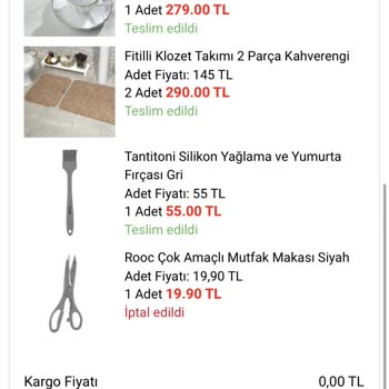 A101 İnternet Alışverişi Eksik Ürünler
