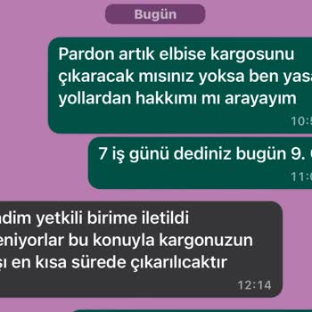 Ceylan Otantik Değişime Gönderdiğim Ürünü Kargolamıyor