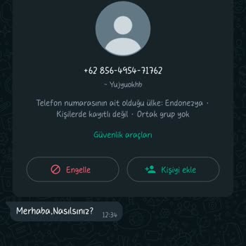 WhatsApp Yabancı Numaralardan Gelen Şüpheli Mesajlar
