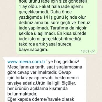 Mevra Yapılamayan Ücret İadesi