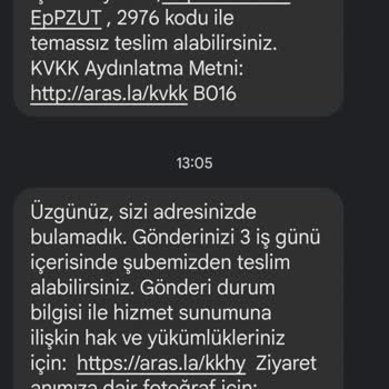 Aras Kargo Evde Olmama Rağmen Evde Yok Diyor