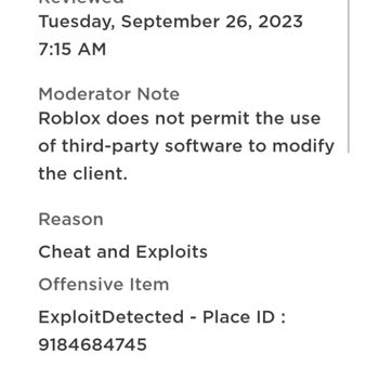 Roblox Boşu Boşuna Ban Attı