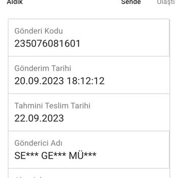 Sendeo Kargo - Kayıp