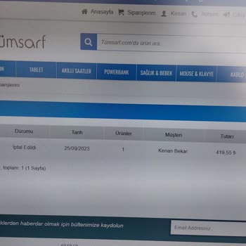 Tumsarf Siparişleri Göndermiyor!