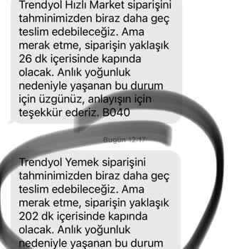 Trendyol Yemek Teslim Edilmeyen Sipariş 1229 TL Zarar