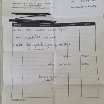 Erga Art Design Eşya Siparişi Verdiğimiz Firmadan Teslimat Sorunu