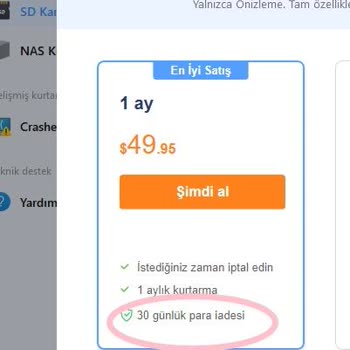 Easeus Support Center İademi Sağlamıyor