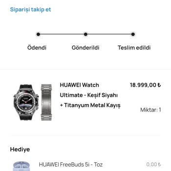 Huawei Görsel Ürün Ve Gönderilen Ürünlerin Uyuşmaması