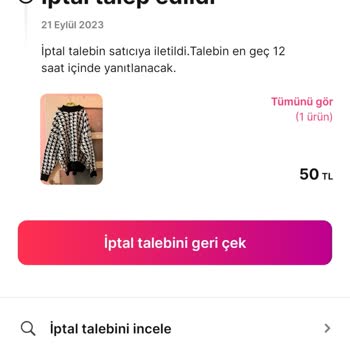 Gardrops Ürün İptal Edilmesi