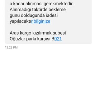 ... Aras Kargo Kargomu Getirmiyor...