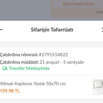 Gelmeyen Kargo Azerbaycan Trendyol