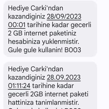Vodafone Çevrilmeyen Çarktan Hattıma Tanımlanan İnternet Paketi