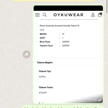 Oyku Wear Ödemesini Yaptığım Ürünü Vermiyorlar Paramı İade Etmiyorlar
