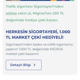Sigortayeri.com Migros Çek Yanıltması