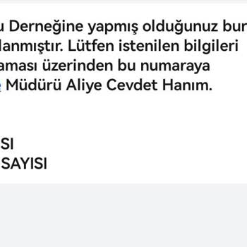 Anadolu Vakfı Başvuru Onaylandı Mesajı