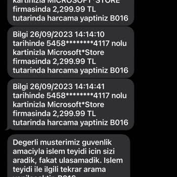 QNB Finansbank Kredi Kartı Onaysız İşlem