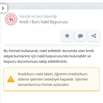 Kredi Ve Yurtlar Kurumu Kredi Burs Nakli Başvurusu Olmuyor!