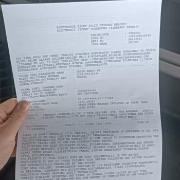 THY Uçuş Biletim Benim Onayım Ve Haberim Olmadan Açığa Alınmış.