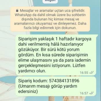 YKMkitap Siparişim Kargoya Verilmedi