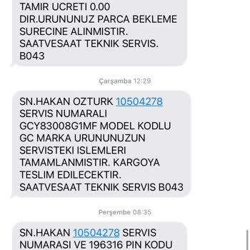 Saat & Saat GC Marka Erkek Saati Sorunu