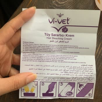 Vi-Vet Tüy Sarartıcı Yüzüme Sürdükten 1 Dakika Sonra Yanma Hissi Oluştu