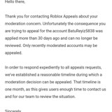ROBLOX Hesabım Moderatör Tarafından Banlandı