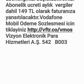 Vodafone Haksız Alınan Ücret