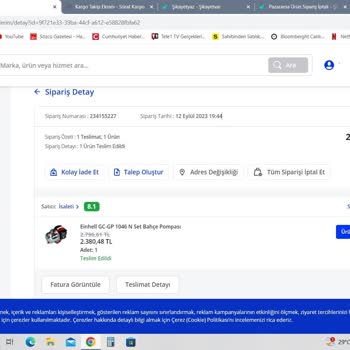 Pazarama.com Sitesinde Kaybolan Kargo İade Edilmeyen Ücret