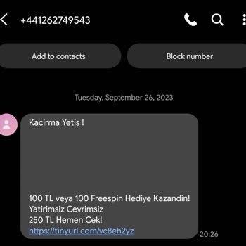 Vodafone Durmadan Gelen Bahis Mesajları