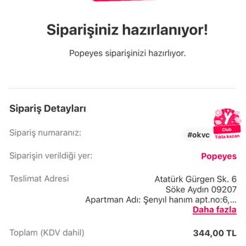 Popeyes Haksız Kazanç Eksik Ürün