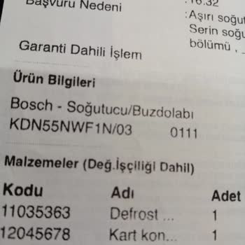 Bosch Buzdolabının Sebze Bölümü Ve Raflardaki Ürünlerin Buzlanması