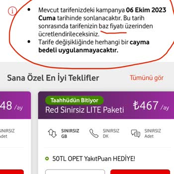 Vodafone'un Fahiş Fiyatlı Tarifeleri Ve Yapılan Taahhüde Uymaması