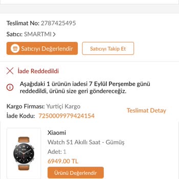 Trendyol Akıllı Saat İademi Kabul Etmiyor Ve Arada 2650TL Fark Var!