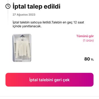 Gardrops Satın Aldığım Ürünü Satıcı İptal Etmiyor Kargoya Da Vermiyor