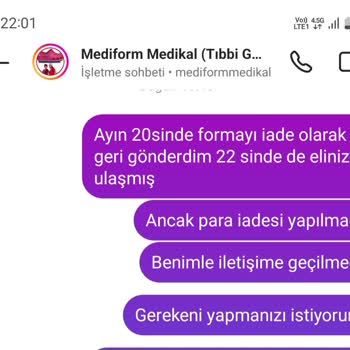 Mediformmedikal (Instagram) Mediform Medikal İlgisizliği